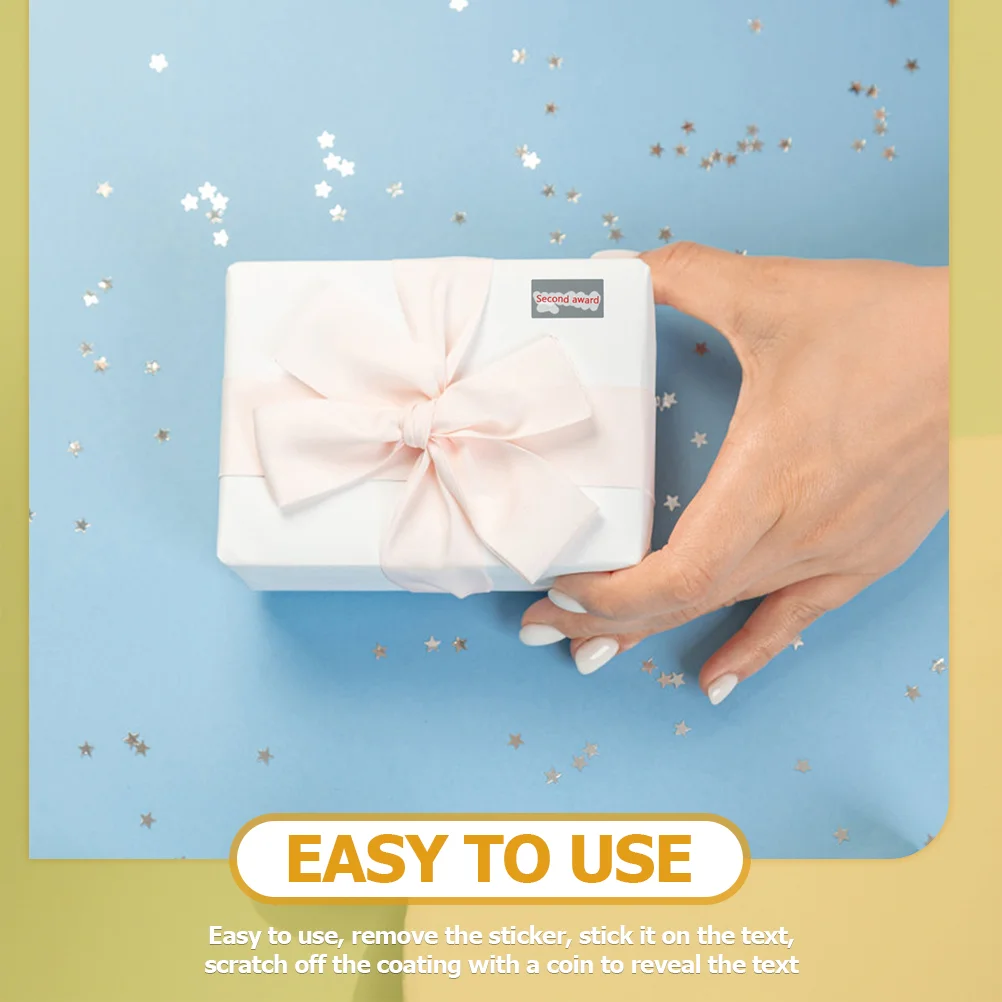 200 Pcs Applique Scratch Card Stickers Binders Cards Paper Poster Tape Peel and DIY Labels