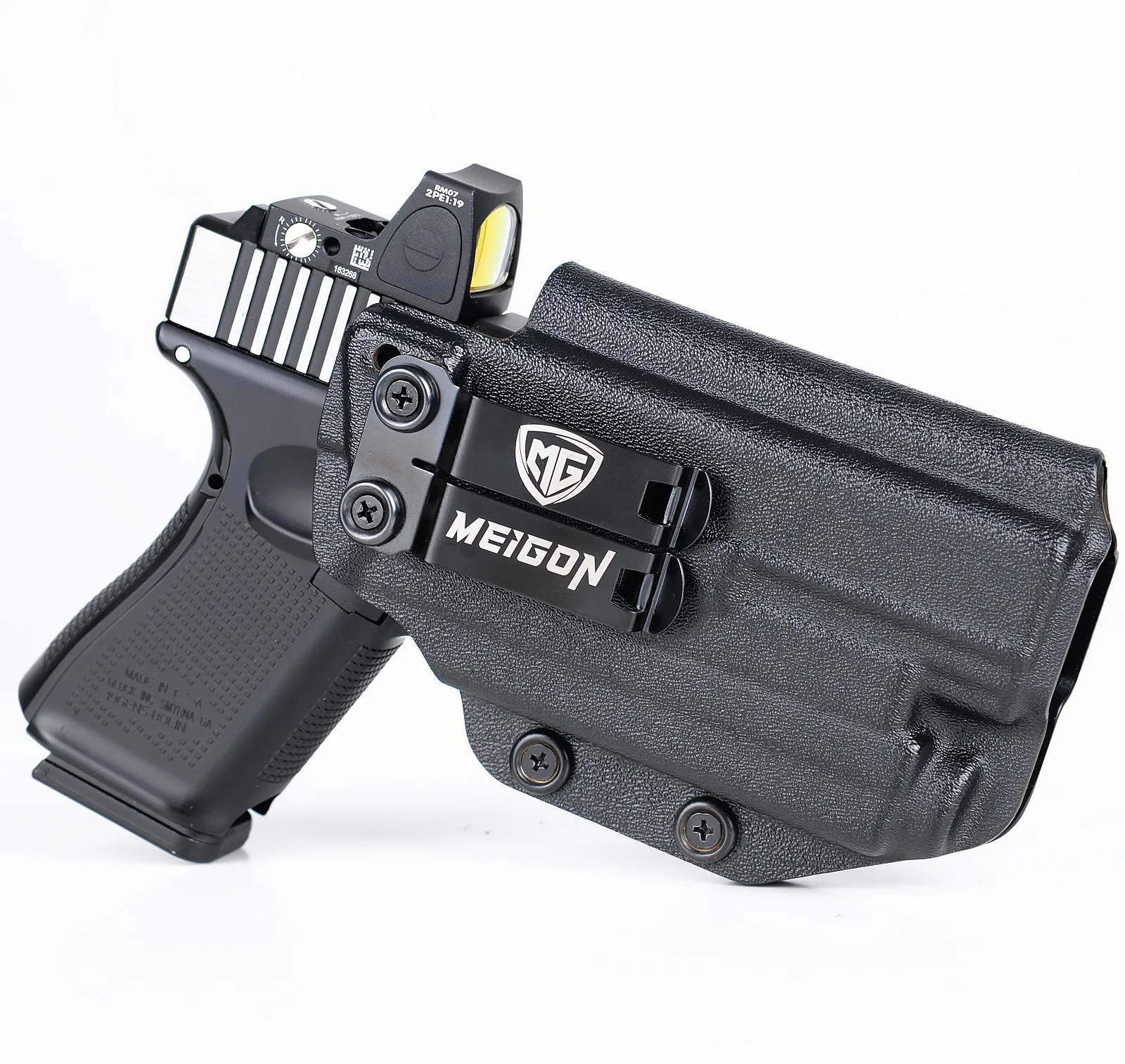 

IWB Kydex Holster for Glock 17 22 31 with Olight Baldr S 800 Lumens Flashlight Appendix Inside Waistband Concealed Carry