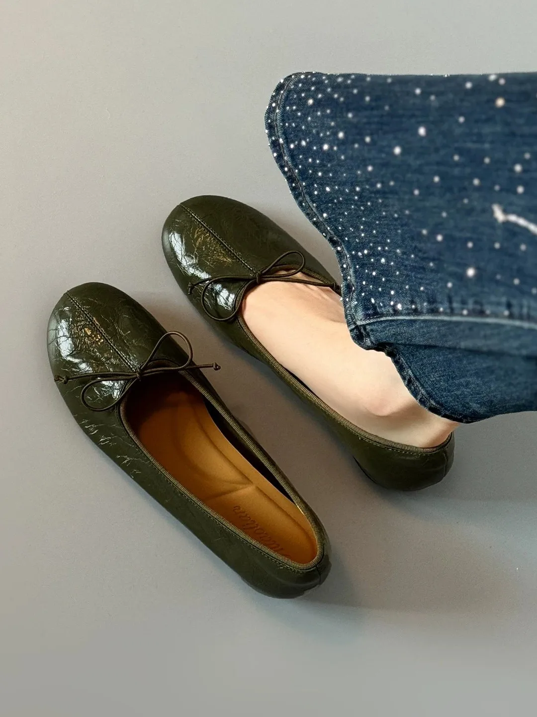 retro-style-ballet-flats-women's-soft-leather-shoelace-knot-slip-on-shoes-round-toe-low-cut-grandmother-shoes-increased-height