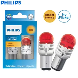 Philips Ultinon Pro6000 LED P21/5W BAY15d Two Contacts Amber Yellow Car Turn Signal Fog Lamp No Flash No Flicker 11499AU60X2