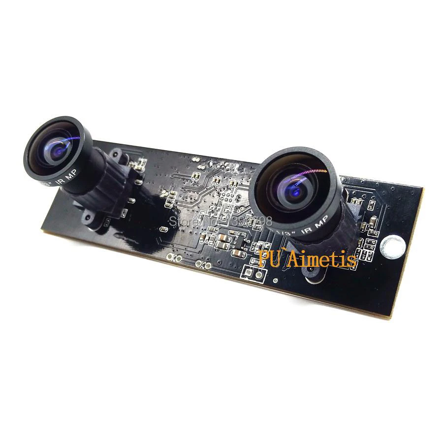 PU`Aimetis 산업용 미니 카메라 듀얼 렌즈 3MP 2.1mm HD 2560*960P 300W픽셀 컴퓨터 30FPS USB 카메라 모듈 윈도우 리눅스용