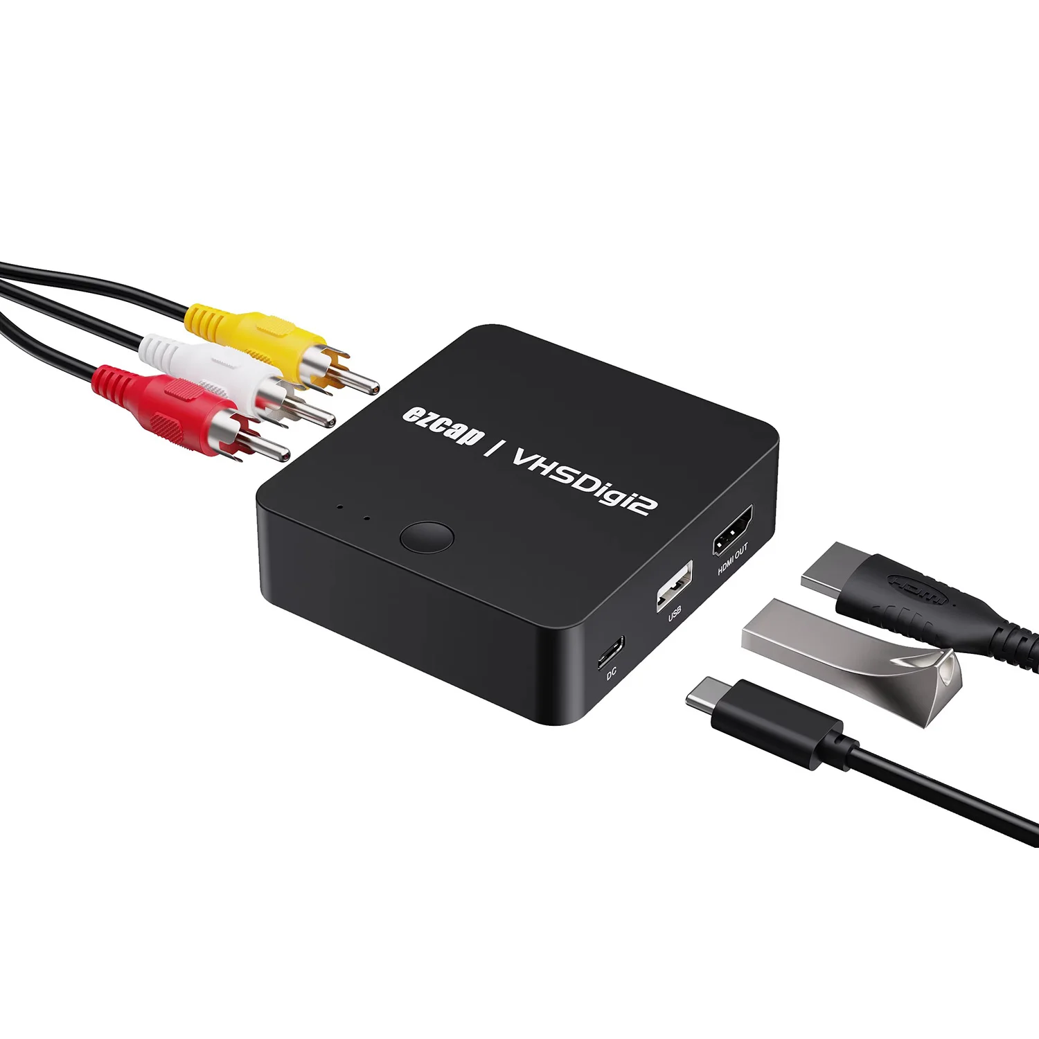 CVBS AV Audio Video Capture Card S-video Recording To U Disk USB Flash Drive for VHS VCR's RCA Hi8 Player Camcorder DVD Player