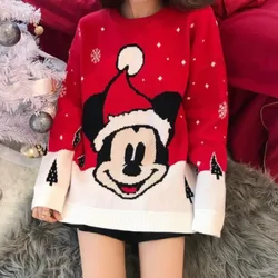 Disney Anime Hoodie Christmas Sweatshirts Cotton Embroidery Pullovers for Women Coat Male Autumn and Winter Loose Wild Cute Tops