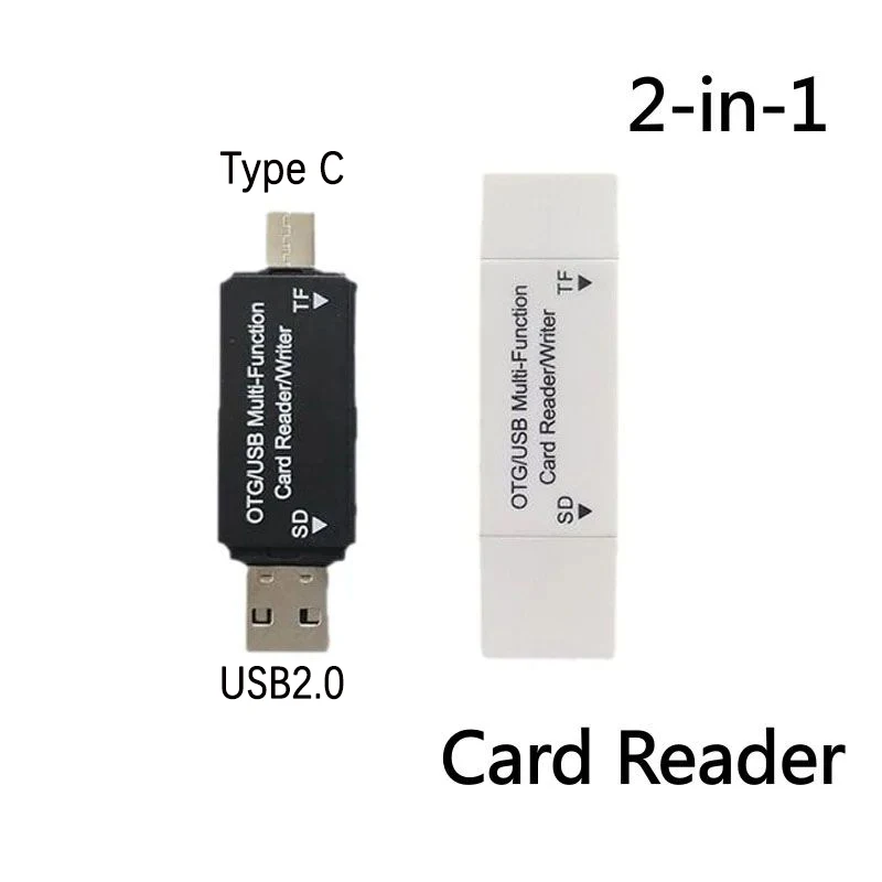 USB2.0 OTG 2-in-1 USB/Type C To SD TF Memory Card Reader Adapter Connector for iphone 15 16 Samsung Phone PC Laptop Accessories