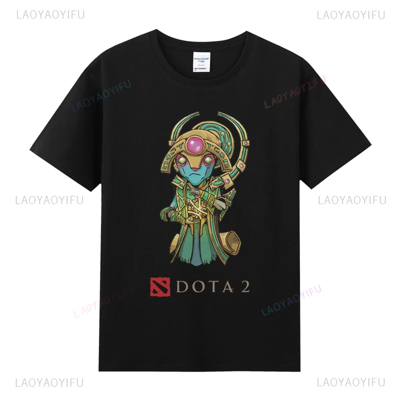 رجل تي شيرت DOTA 2 Camiseta القطن الخالص Crewneck الشهيرة لعبة تي شيرت عادية كول المحملة لعبة عشاق الهدايا قميص الجرافيك تي شيرت