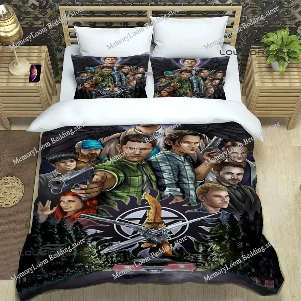 

TV Show Hit Supernatural Join The Hunt Bedding Set King/Queen Size Duvet Cover 3D Print Cozy Soft Bed Sheet Set Adult Home Decor