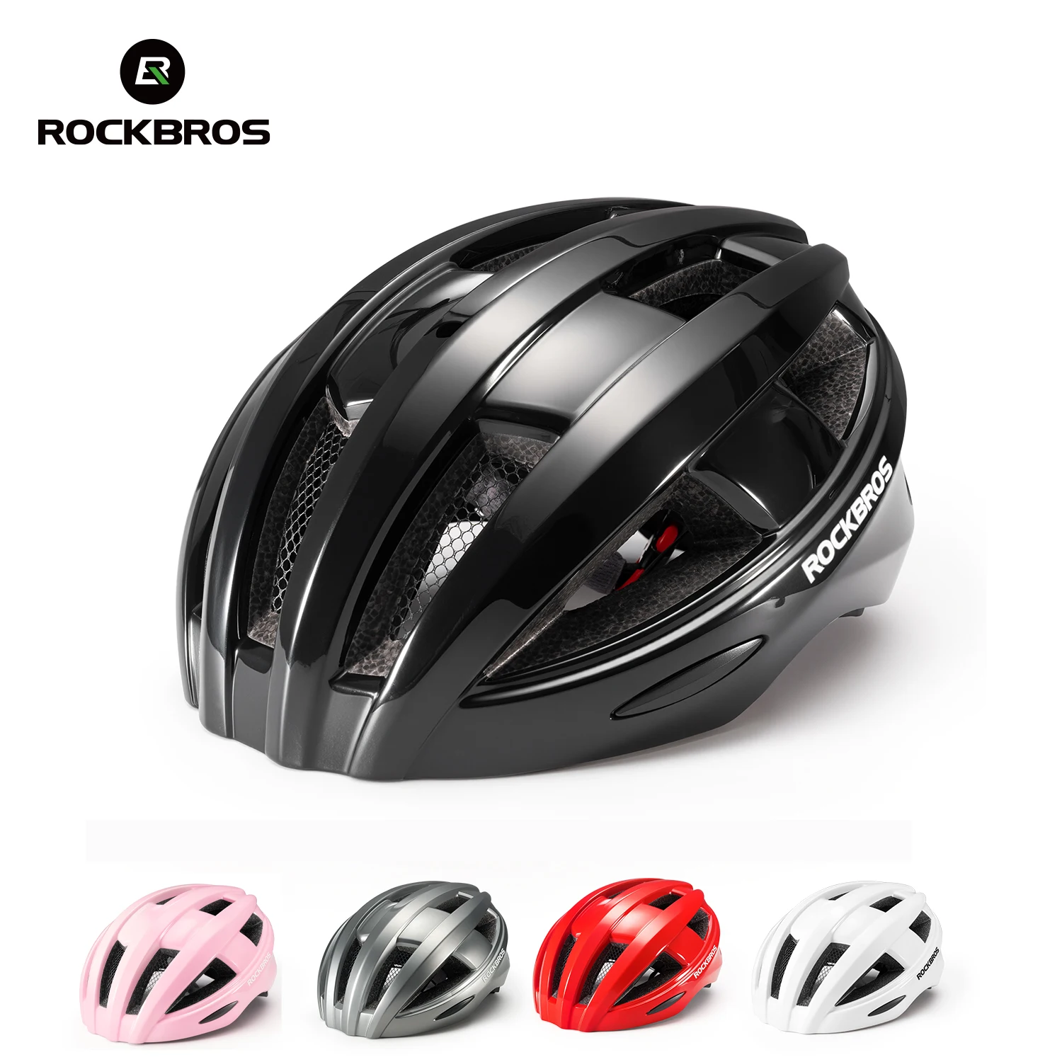 

ROCKBROS Велосипедный шлем MTB Шоссейный велосипедный шлем с задним фонарем Интегрально формованный безопасный EPS + ПК Сверхлегкий спортивный городской велосипедный шлем