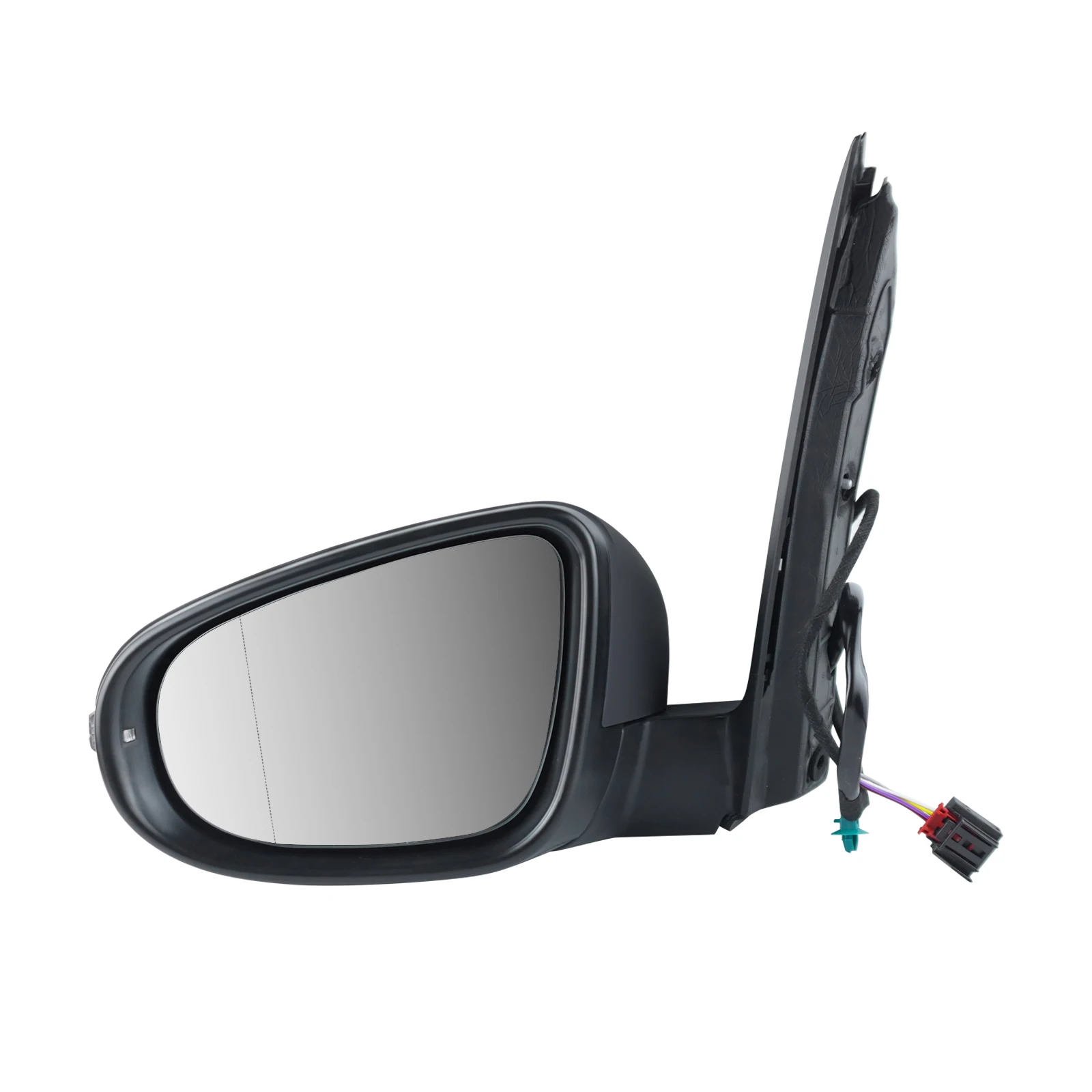 Left Heated Electric Wing Mirror Indicator Primed For 2010-15 VW Touran MK2 1T3