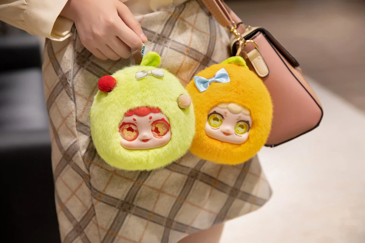 Vinyl Plush Dolls, Cute Macaron Fruit Coin Purses (Lemon/Avocado/Strawberry/Orange), Birthday Gifts