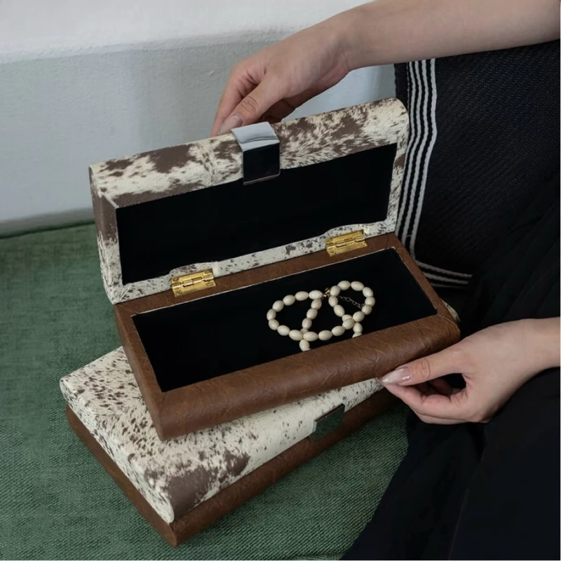 

Leather Jewelry Box Luxury Jewelry Storage Case Portable Travel Trinkets Organizer Boxes Fashion Jewelers Packaging Gifts Cases
