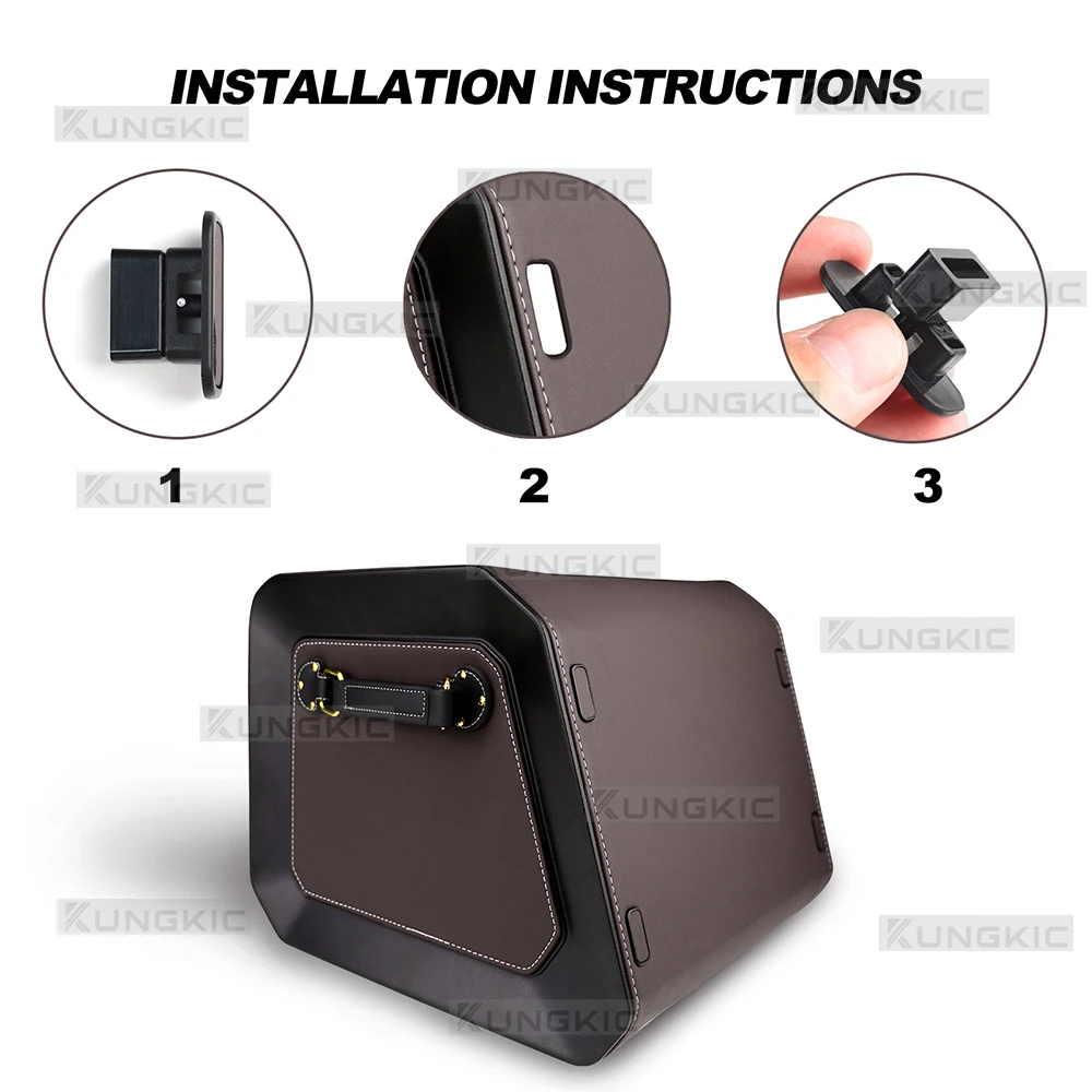 For Kia Sportage 2022-Up/Sorento 2020-Up/Telluride 2019-Up/Niro 2021-Up/EV6 2021-Up PU Leather Case Snap Car Trunk Organizer Box