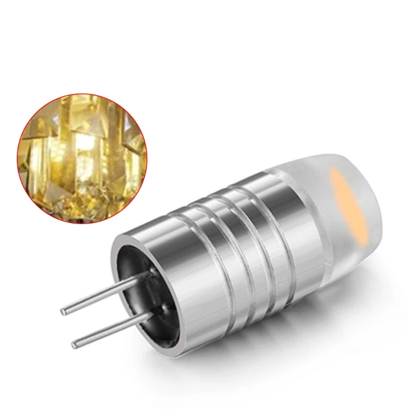 G4 Mini LED lampadina Base luci 1.5W DC 12V COB alluminio corpo lampada sostituzione lampadine paesaggio per lampadario illuminazione di cristallo 1Pc