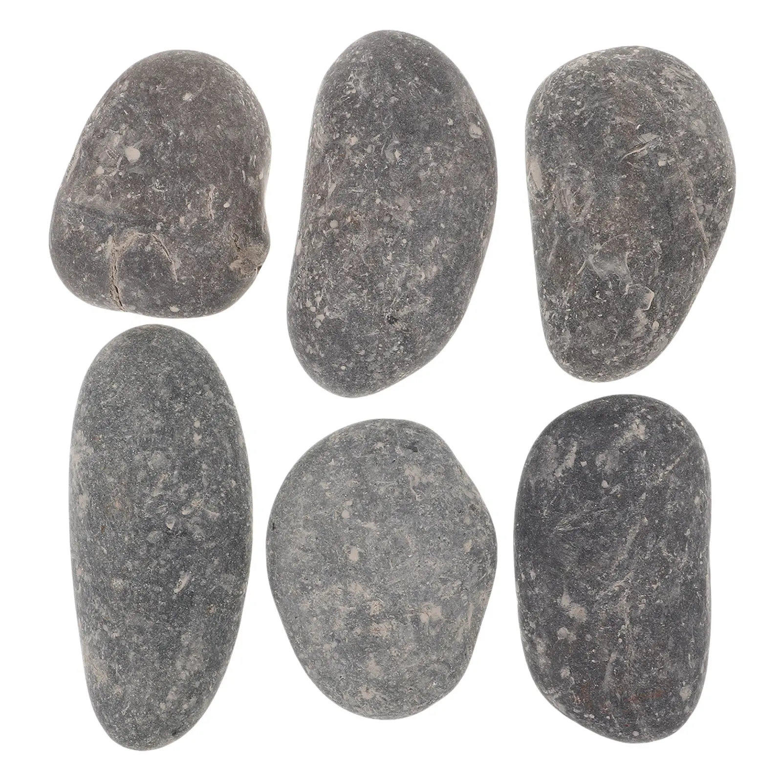 

6Pcs Smooth Flat Painting Rocks for DIY Art Crafts Rock Painting Supplies Natural River Stones Decorative Pebbles for Adults