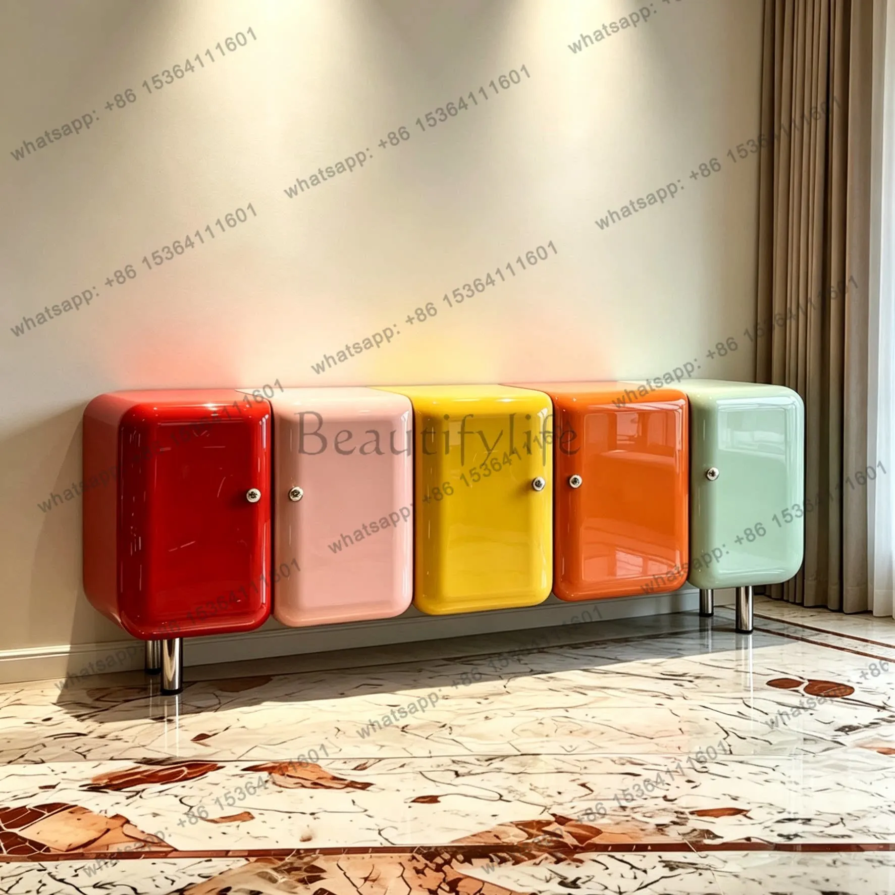 PG dopamine art geometric TV cabinet living room creative storage special-shaped floor cabinet