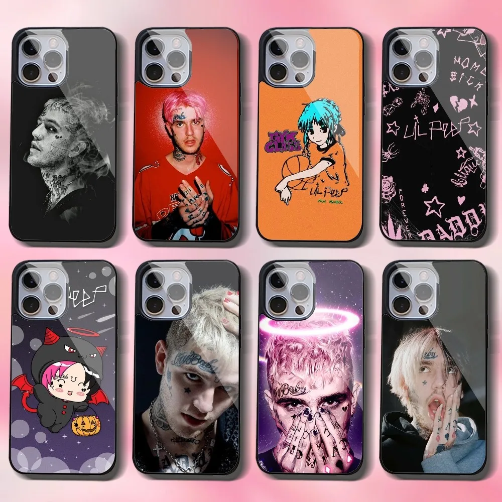 

Rapper L-Lil Peep Phone Case For IPhone 16 15 14 13 Pro Max 11 12 Mini Alex Mirror For Magsafe Wireless Charging Cover