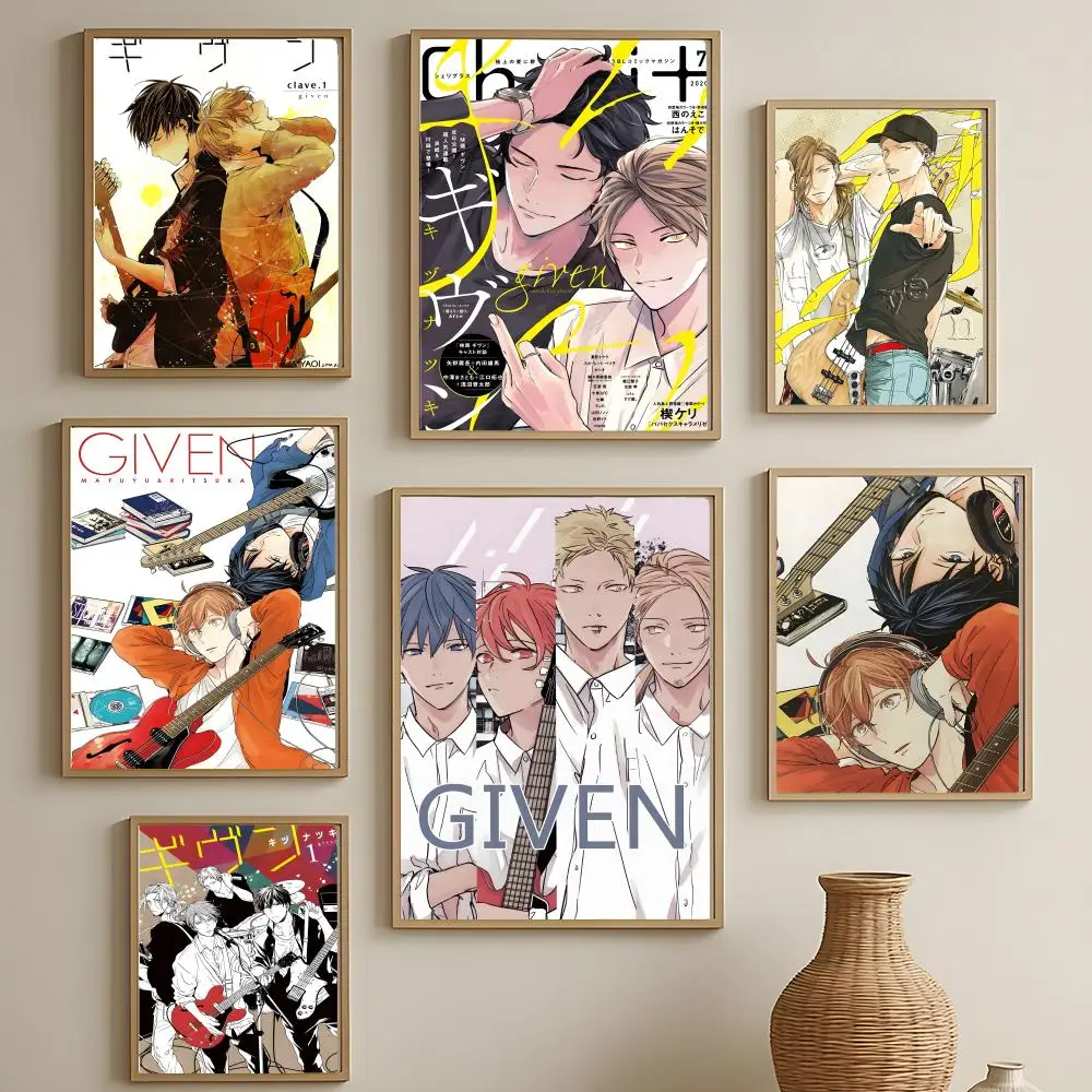 Anime G-Given Poster Versatile HD Waterproof Wall Art Self-Adhesive Decor for Any Space Ideal Gift