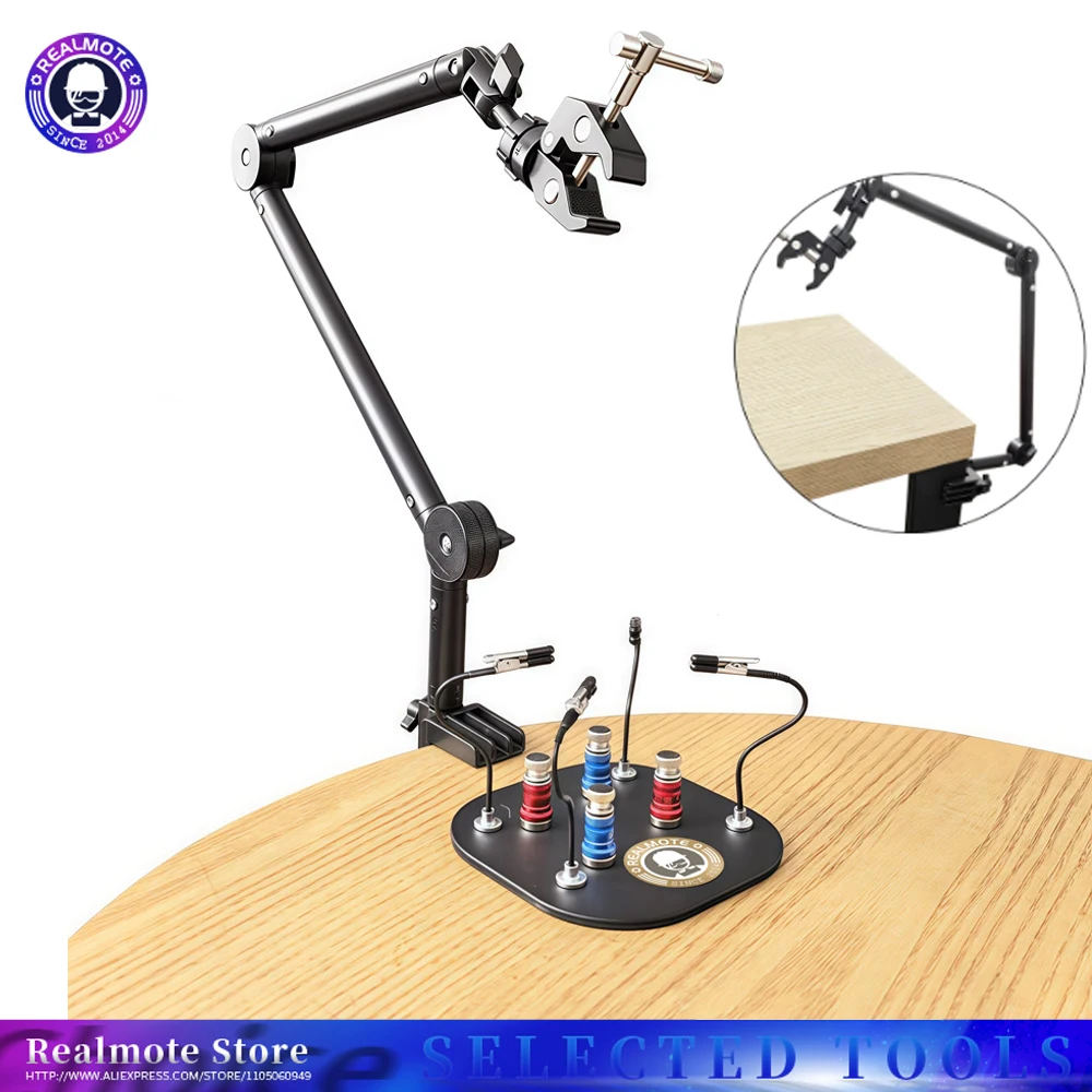 Pince à souder universelle à main, bras Flexible en métal, Clip PCB pour pistolet à Air chaud avec support PCB pour outil de réparation de dessoudage S