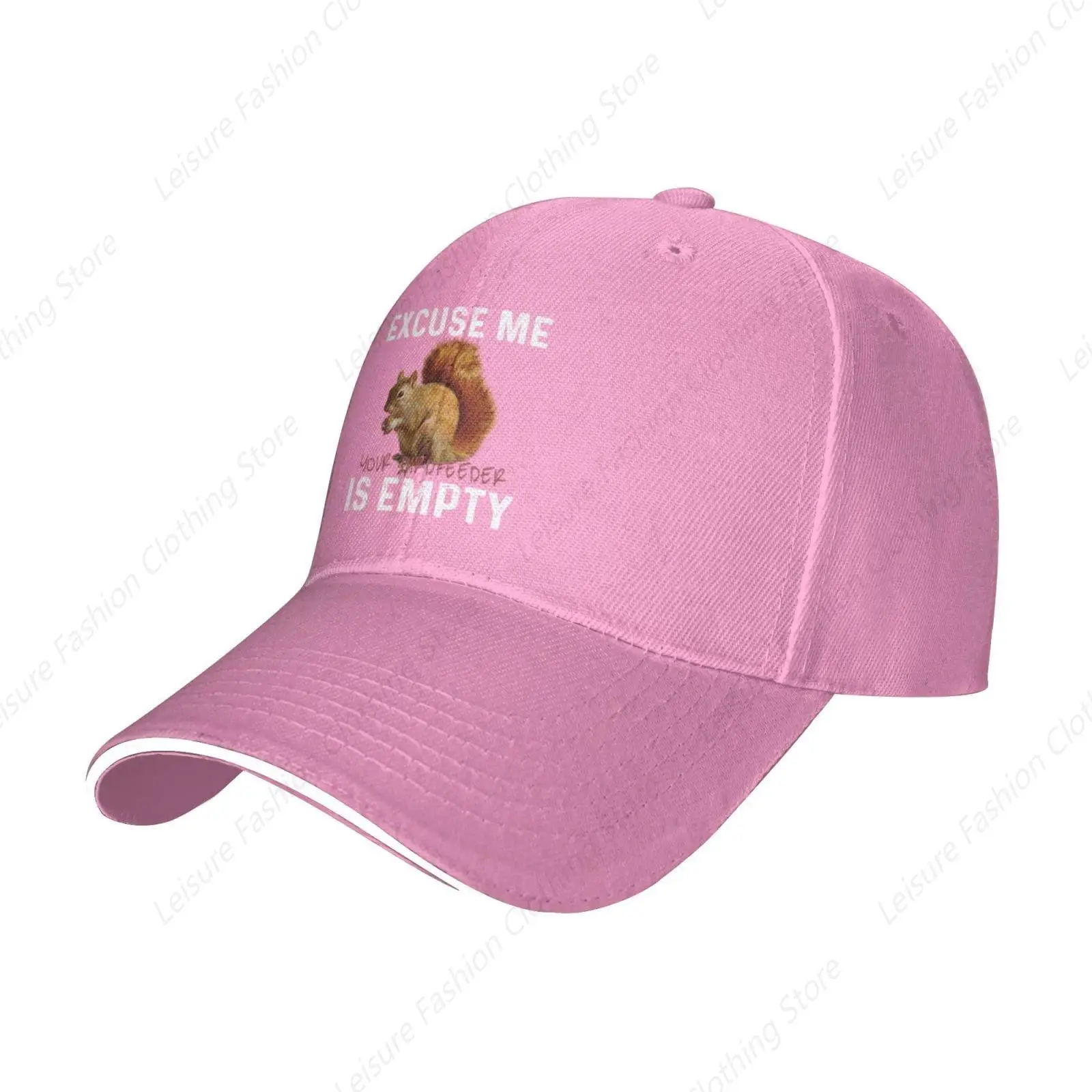 Squirrel Excuse Me Your Bird Feeder is Empty Unisex Baseball Cap Vintage Men Women Low Profile Dad Hat