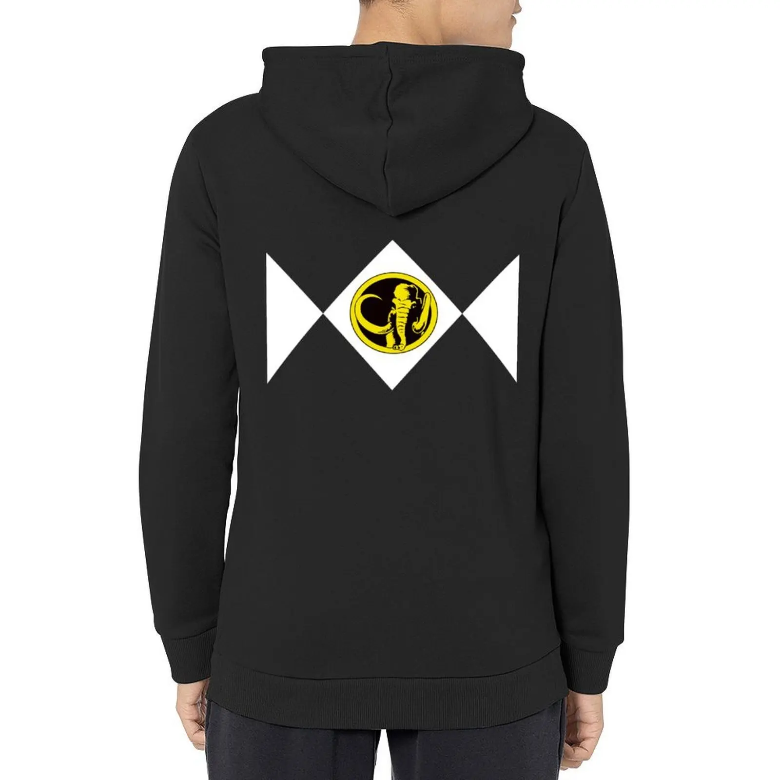 

MMPR Black Ranger With Coin Hoodie mens clothing blouse korean style clothes autumn hoodie