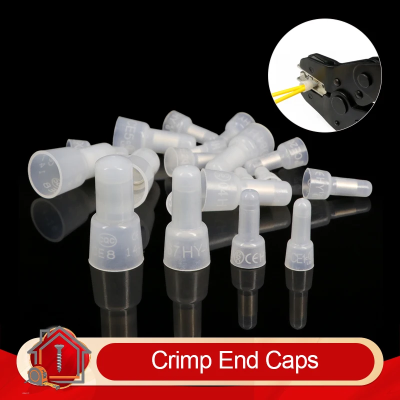 10-100pcs Nylon Closed End Connector CE1 CE2 CE5 CE8 Nipple Crimp Cap Insulated Quick Wire Splice Termination Connectors