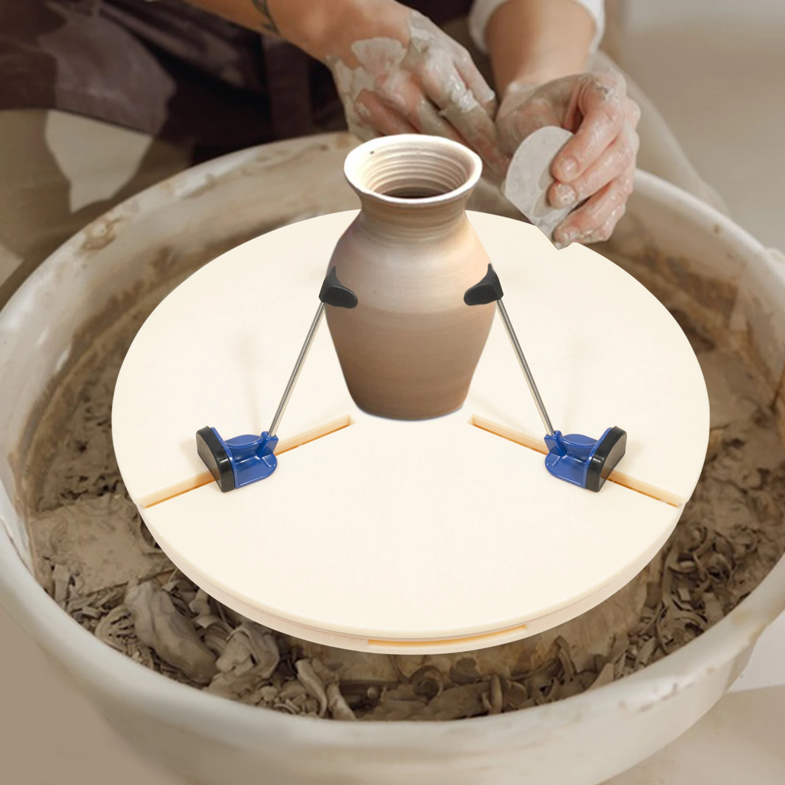 

Pottery Machine Turntable Clamp, Drawing Tools, 39cm Ceramic Trimming Tool for Pottery Wheel, Professional Clay Trimmer