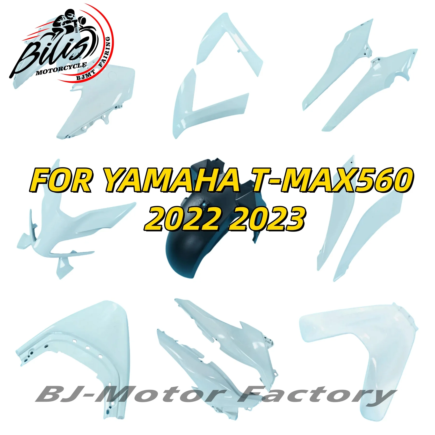 

Motorcycle Front Fender Iron Mudguard Cover Gloss Black/Unpainted 2022 2023 For yamaha tmax560 Front Wheel