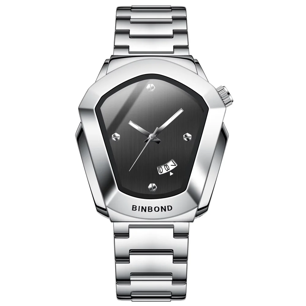 

Модные BINBOND, лучшие брендовые новые мужские кварцевые часы 760, ночник, водонепроницаемый календарь, роскошные мужские кварцевые часы