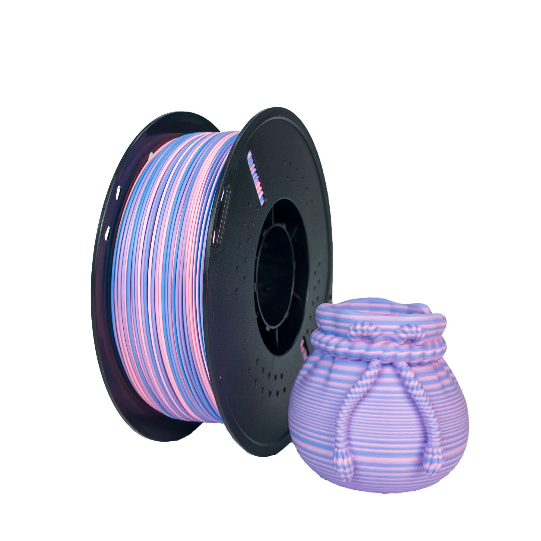 

1KG Silk 3D Printer Filament Matte PLA 1.75mm 3D Printing Filament Candy Twist Color Filament ﻿Material