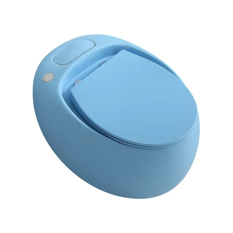 New without Tank Color Domestic Toilet Small Apartment Ceramic Water-Saving Electric Large Impact Egg round Toilet