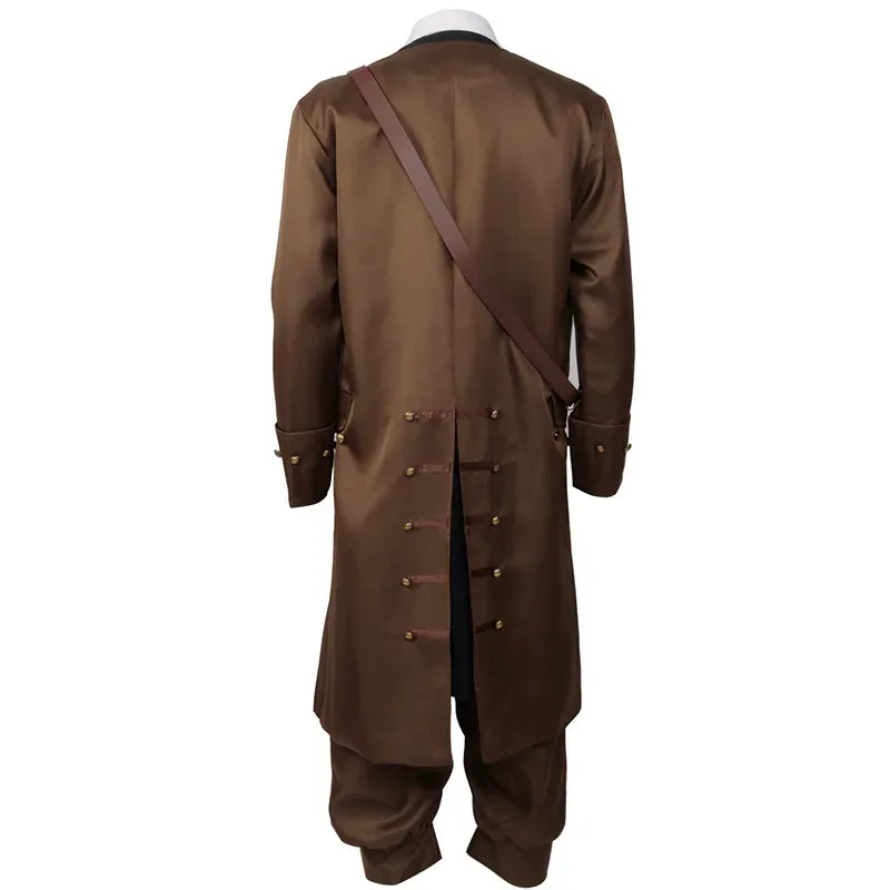 Pirates Jack Sparrow Cosplay Costume COS Caribbean Pirate Full Set Halloween Captain Jack Cosplay Clothing