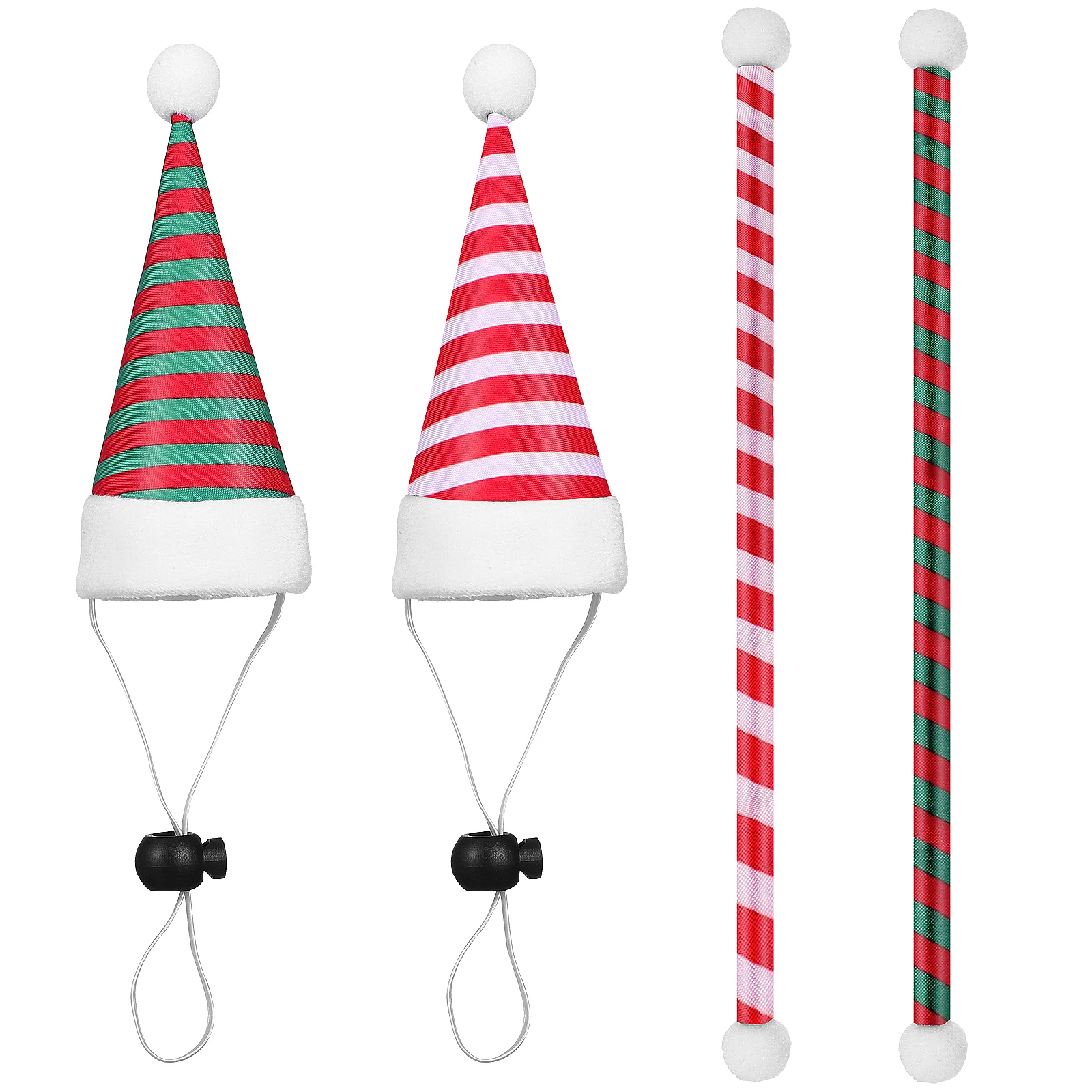 

2 Sets Hat Scarf Christmas Decor Accessories Christmas Hamster Hats for Small Animals Dog Rabbit Red White Material