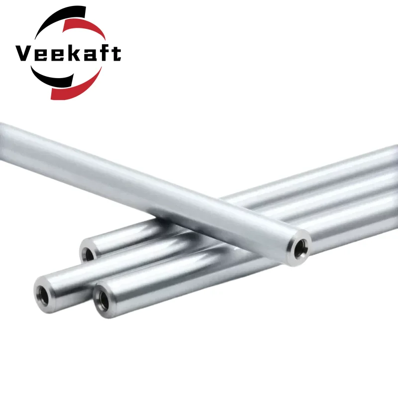 Veekaft 1PCS Linear Optical Axis Processing M15 M16 M20 M25 Linear Shaft Guide Rod with Double Headed Internal Thread