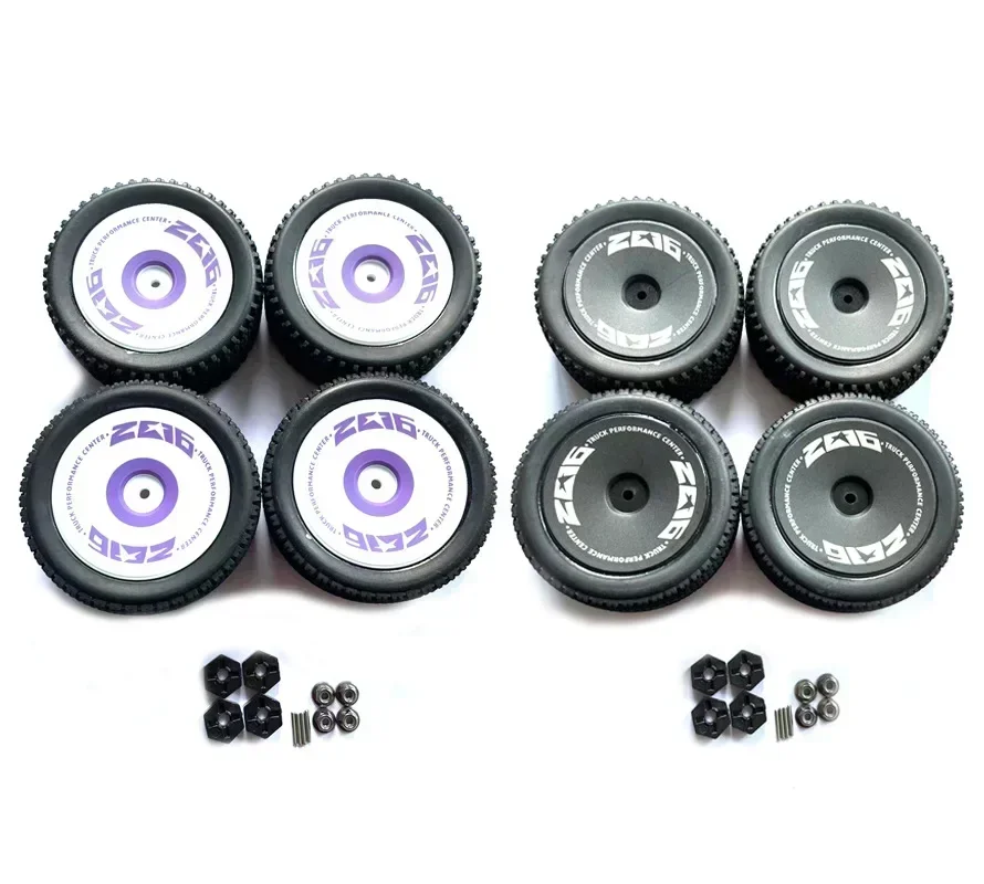 RC Car Original Rubber Tires for WLtoys 124016 124017 124019 144001 – Durable Grip Wheels for High-Speed Racing & Upgrades view 2