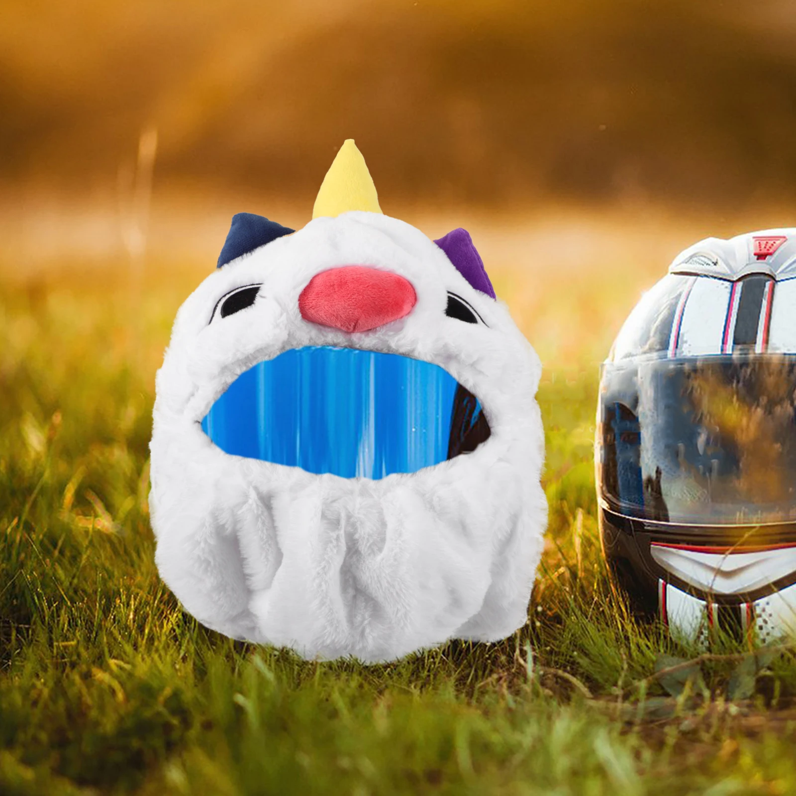 

Adorable Cartoon Motorcycle Decorative Hat Unicorn For Various Sizes Breathable Reusable Lightweight Elastic Comfortable