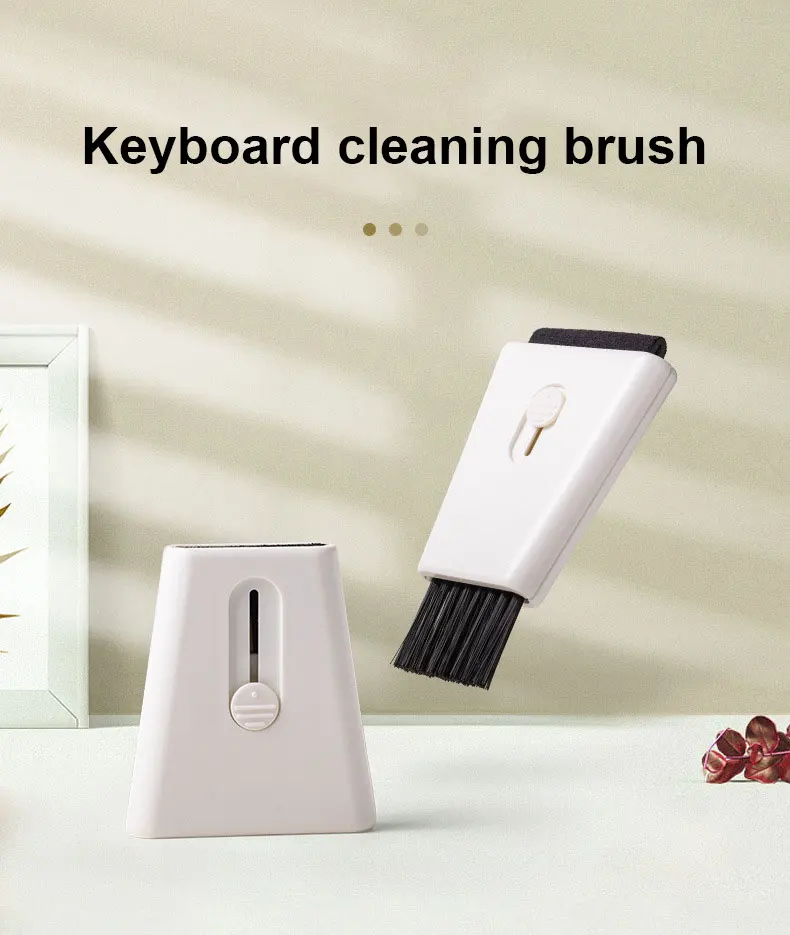 Double Head Retractable Computer Keyboard Cleaning Brush Notebook Keyboard Brush Mobile Phone TV Dust Cleaning Gap Brush