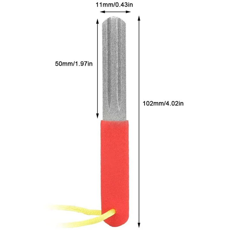 Fishing Hook Hone Sharpener Fishhook Sharpening Whetstone Double Side 400/800 Grits Diamond Fish Hook Grinding File