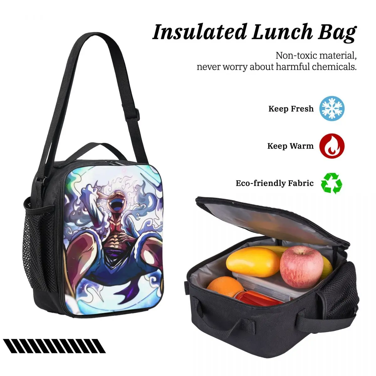 Luffy in gear 5 mochila estudante meninos meninas bookbag saco de escola portátil sacos de ombro 3ps isolado almoço saco lápis caso