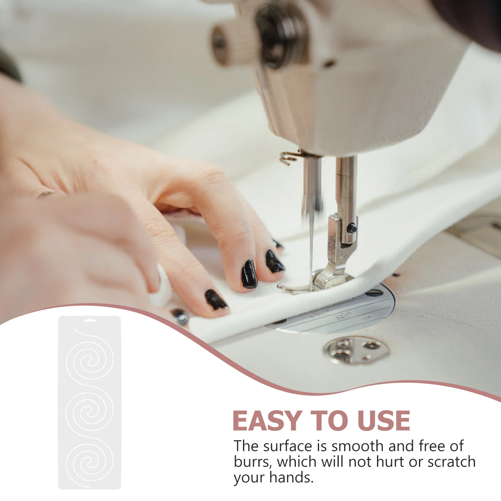 1pc Diy Quilting Template Ruler Smooth Edge Sewing Patchwork Craft Supplies Precision Cutting Tool Transparent Plastic Ruler