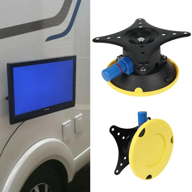 Caravan TV Mount Bracket RV Camper Wall Mounting Bracket 4.7 Inch Heavy Duty Suction Cup For 14-27'' LCD TV VESA 50/75/100mm