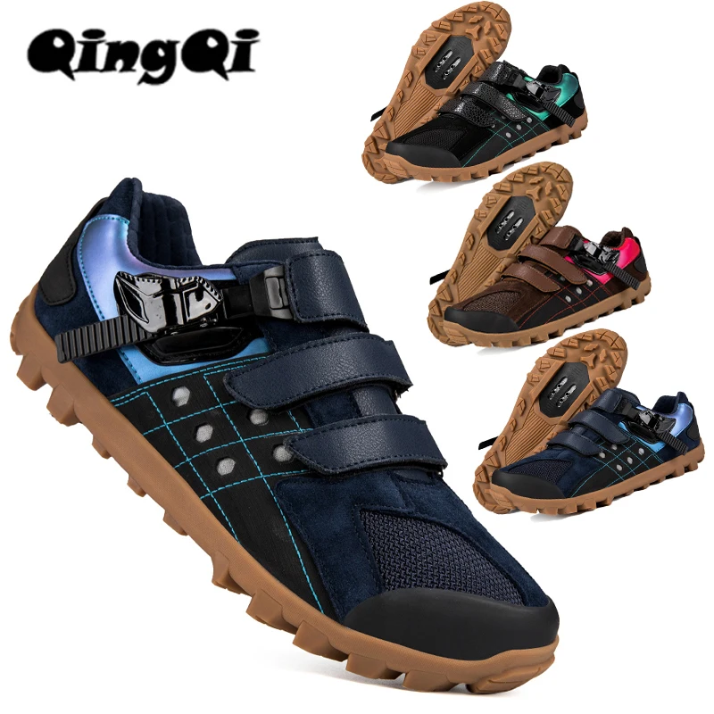 

QQ-TB168 High Quality Mens MTB Shoes Mountain Climbing Boots Cycling Shoes with Cleat MTB Gravel Road Bicycle Sneakers Size39-50