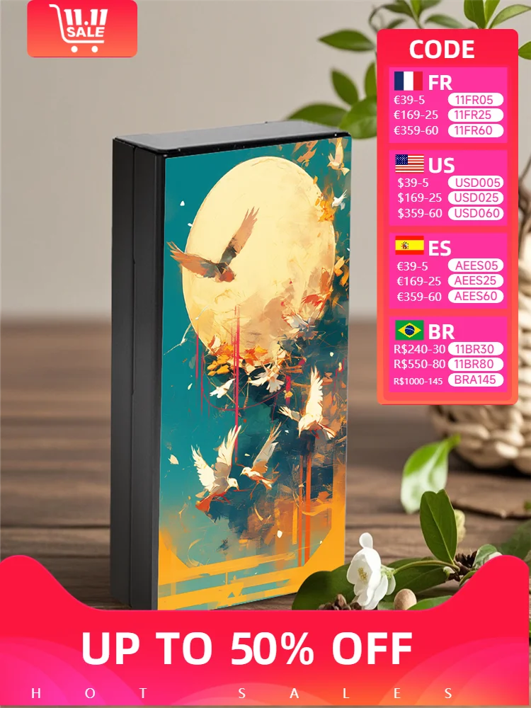 Slim Aluminum Cigarette Case Durable Compression-Resistant Metal Material, Perfect Gift for Men，Women,Features Unique Bird Print