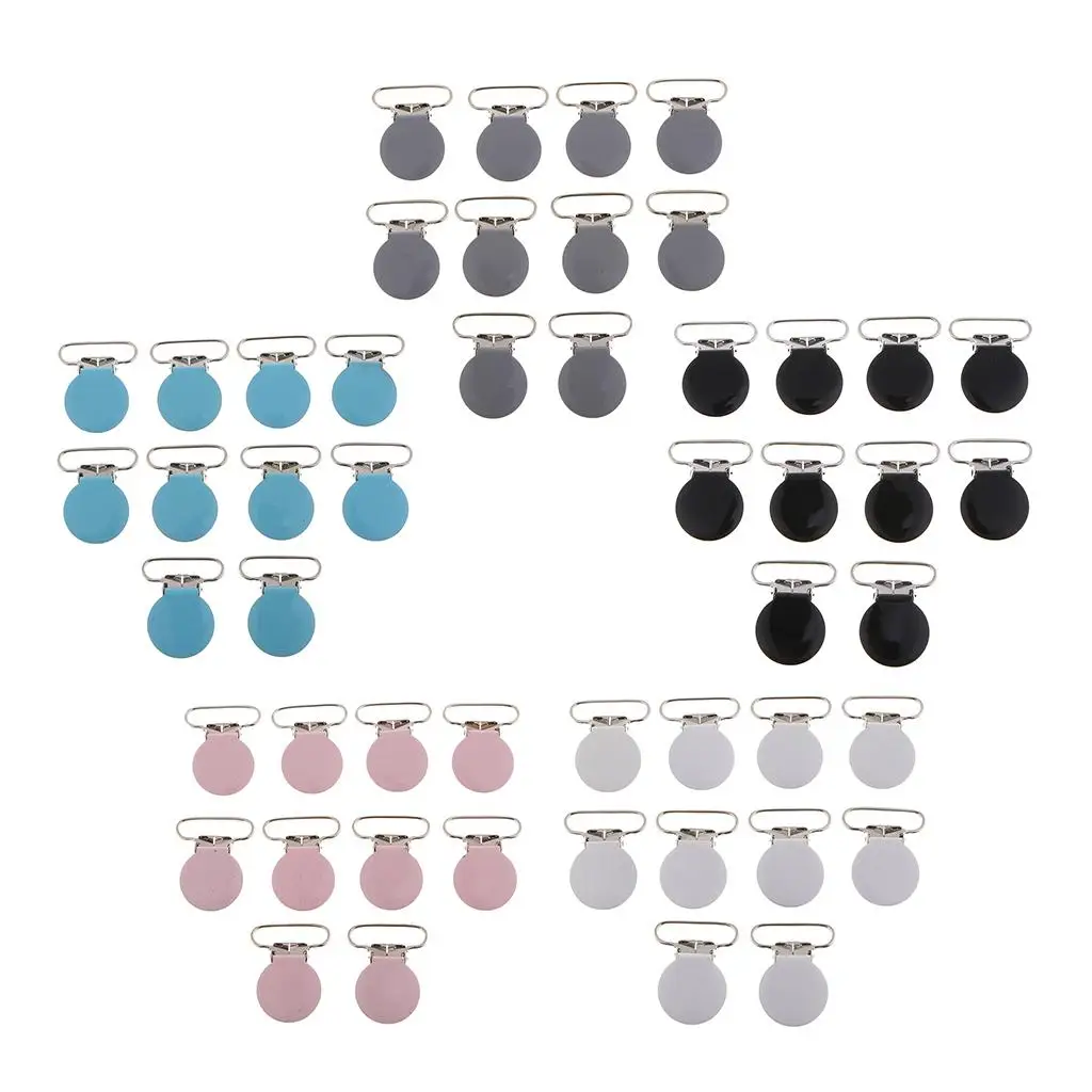 10pcs Metal Pacifier Suspender Clips, Pacifier Clips, Suspender Clips for Binky/Paci/Pacifier/Dummy/Bib/Toy Holder Clip