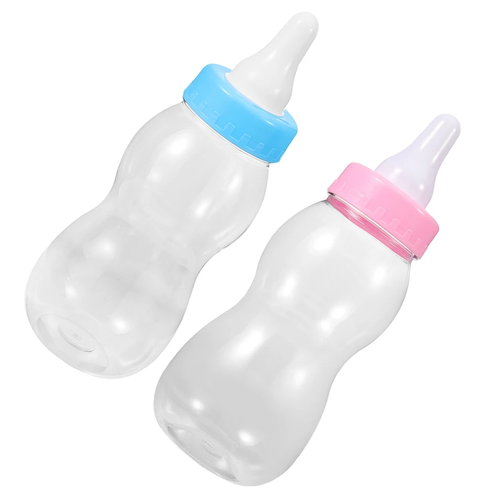 2Pcs Party Candy Bottles Transparent Storage Jars for Dry Food Chocolate Nuts Cookies Cookie Jar Plastic Container with Lid Set