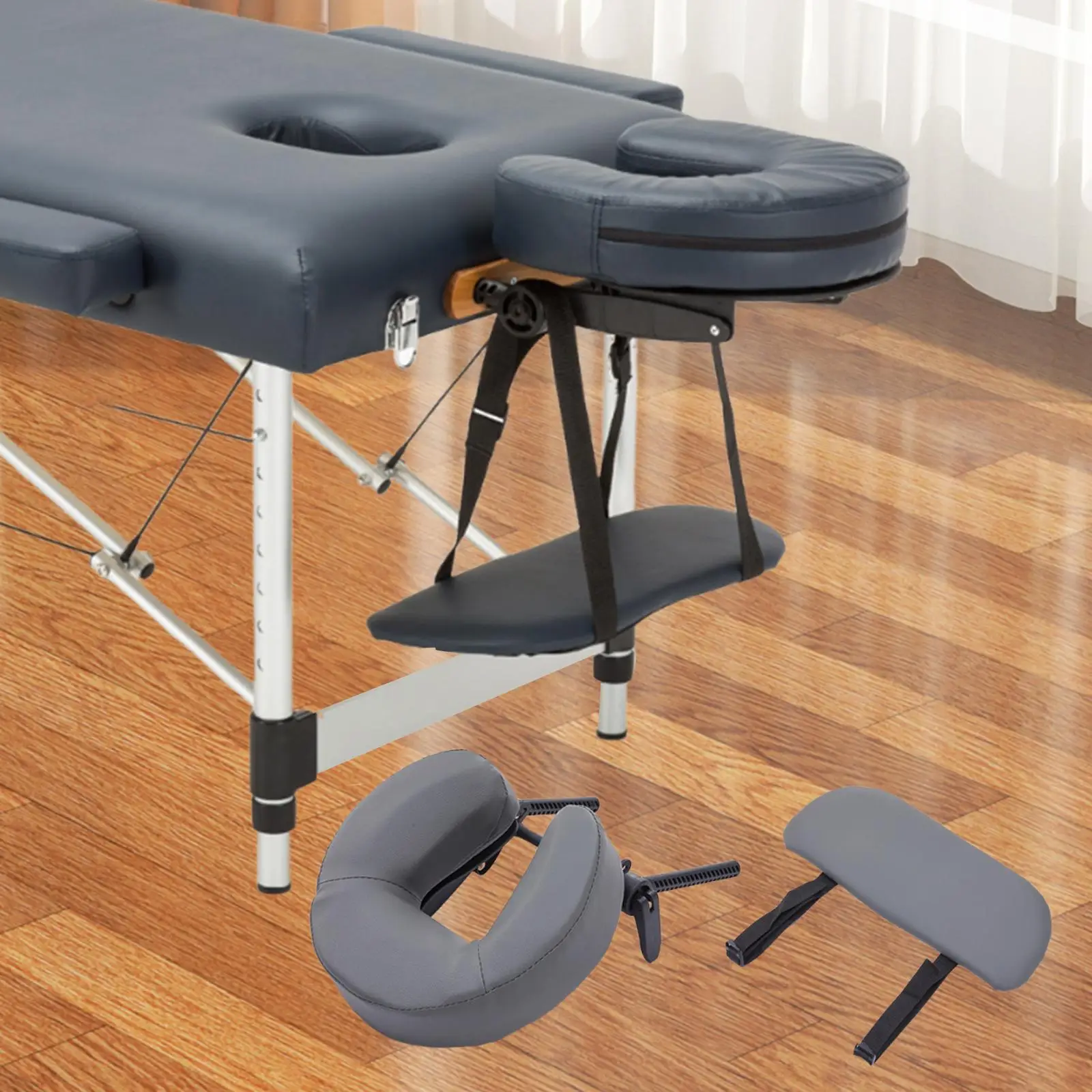 Universal Face Down Massage Table Headrest Pillow Adjustable PU Comfort for Salon Home Spa