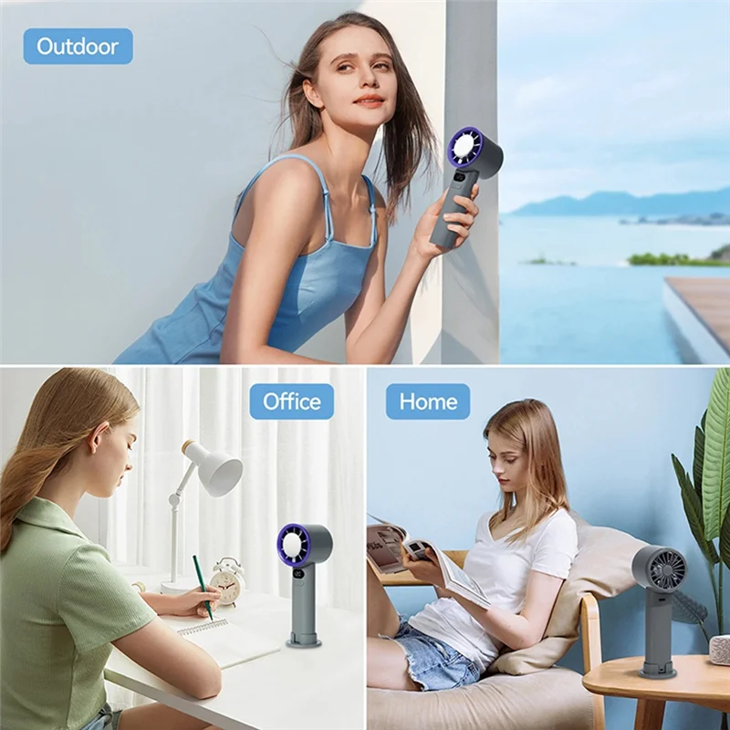 Abky-mini ventilador portátil de velocidade ventilador de mesa portátil resfriamento instantâneo com modo gelo recarregável design elegante para mulher