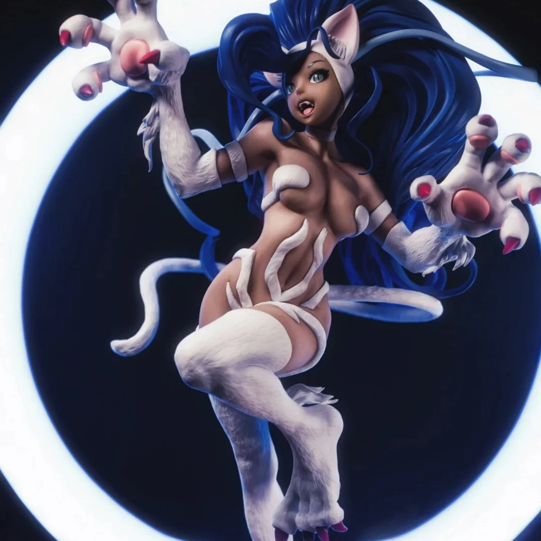 Cartoon animatie Night Warriors Darkstalkers' Revenge Felicia handgemaakte modelpop collectible mooi meisje actiefiguur speelgoed