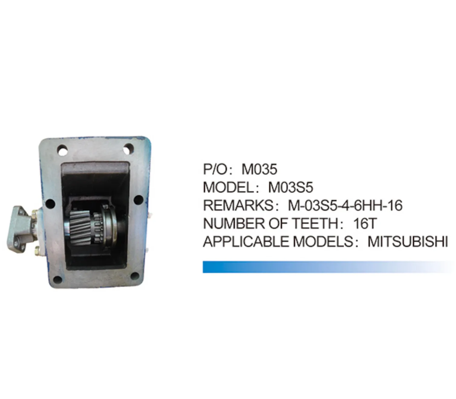 FOR MITSUBISHI FUSO TRUCK M03S5 M03S5-6HH-16 PTO 16T