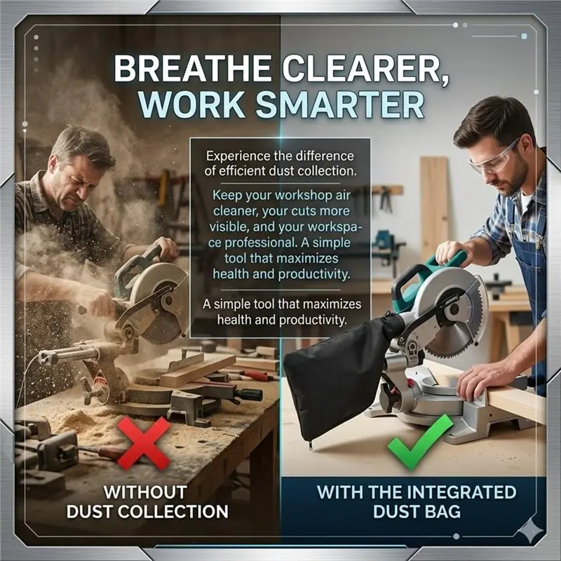 EYFL-For Saw, Anti-Dust Cover For Belt Sanders, Circular For Saw- Dust Bag With Zipper(3-Pack)