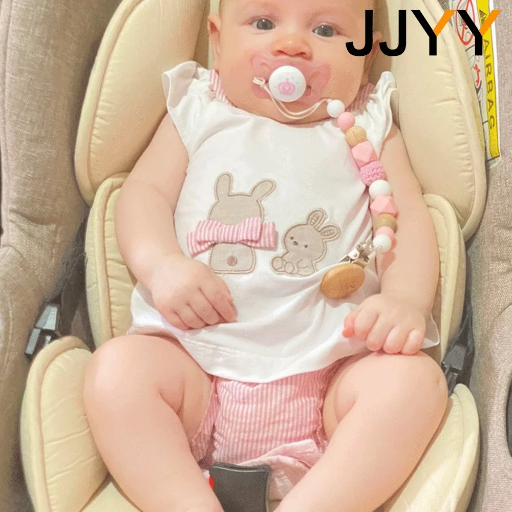 Baby Pacifier Clip Teether Silicone Anti Drop Chain for Newborn Infant Care Molar Toy BPA Free Safe Easy to Clean