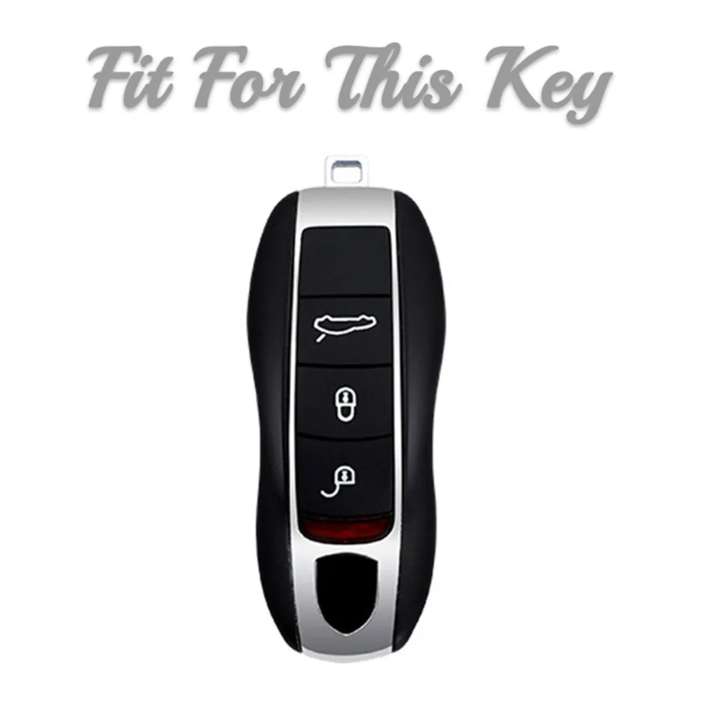 For Porsche 718 Cayenne Panamera 911 Macan Key Case Key Cover Taycan Cayman Boxster TPU Car Key Shell Case Cover Fob Holder